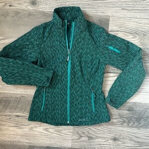 Eddie Bauer women’s windfoil elite fleece lined jacket teal‎ green blue XS